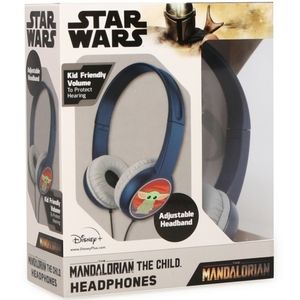Disney Star Wars Baby Yoda Wired Blue Headphones
